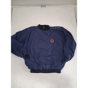 Vtg Royal County Down Golf Club Pullover Windbreaker Jacket Mens XL Blue Crew
